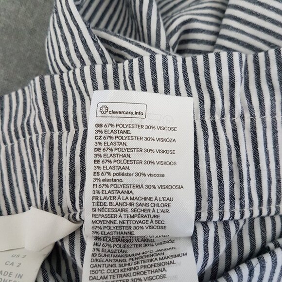 2/$20🛍H&M Wide-leg Pants Stripes - Picture 12 of 13